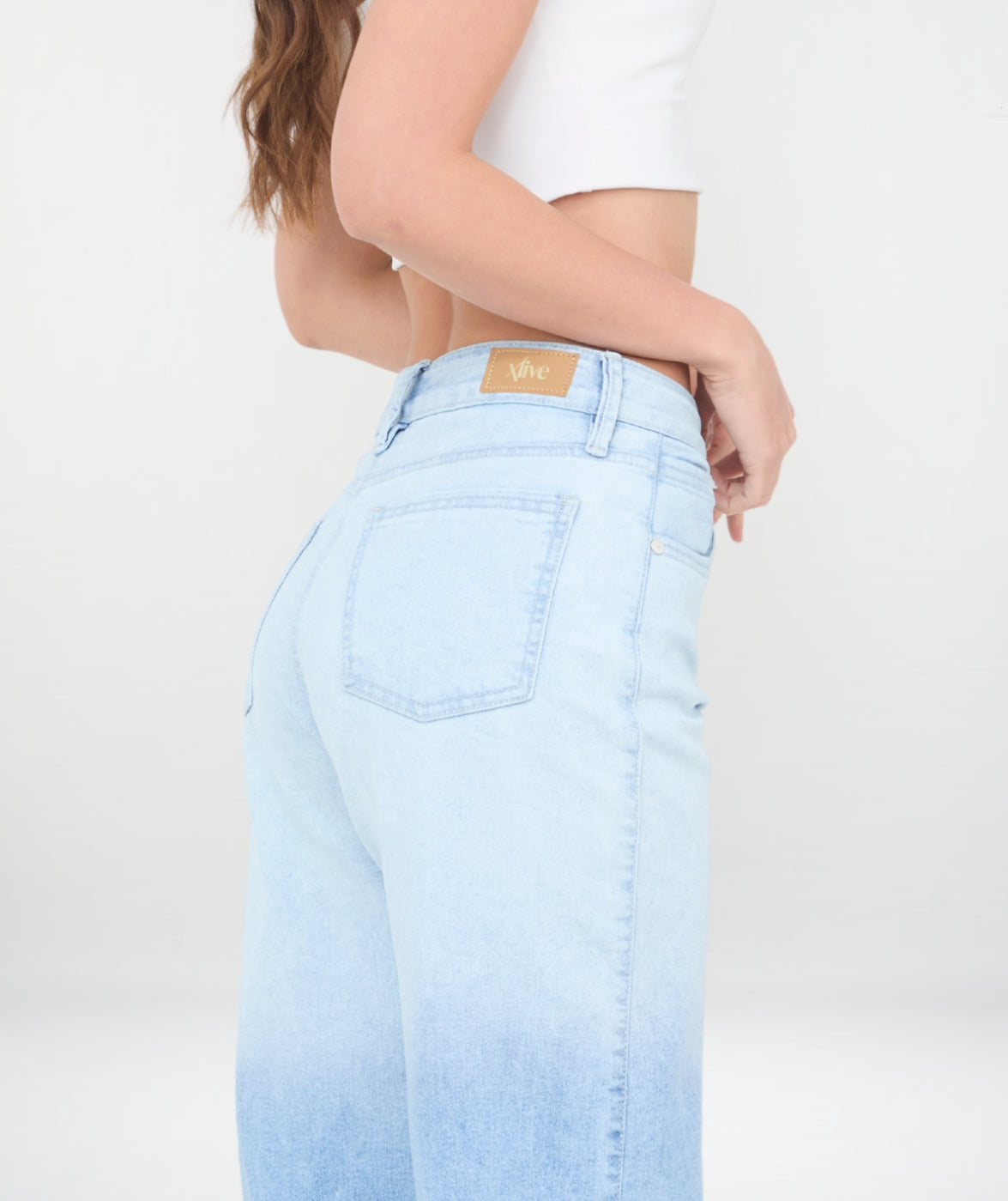 JEAN WIDE LEG LICRADO NUEZ