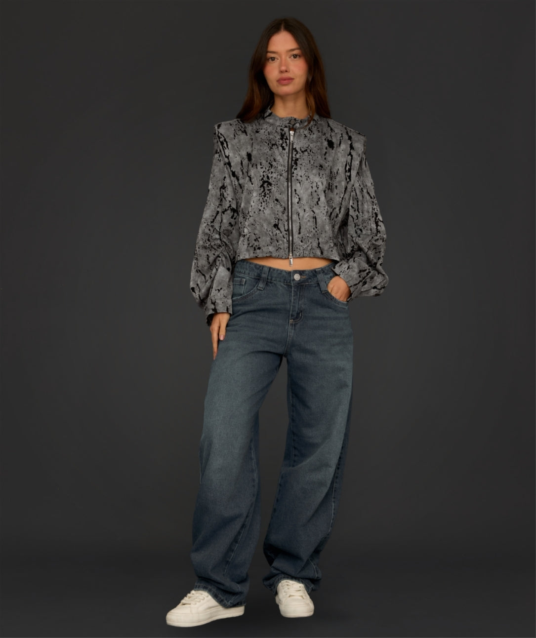 CHAQUETA DAMA GAMUZA NEGRO
