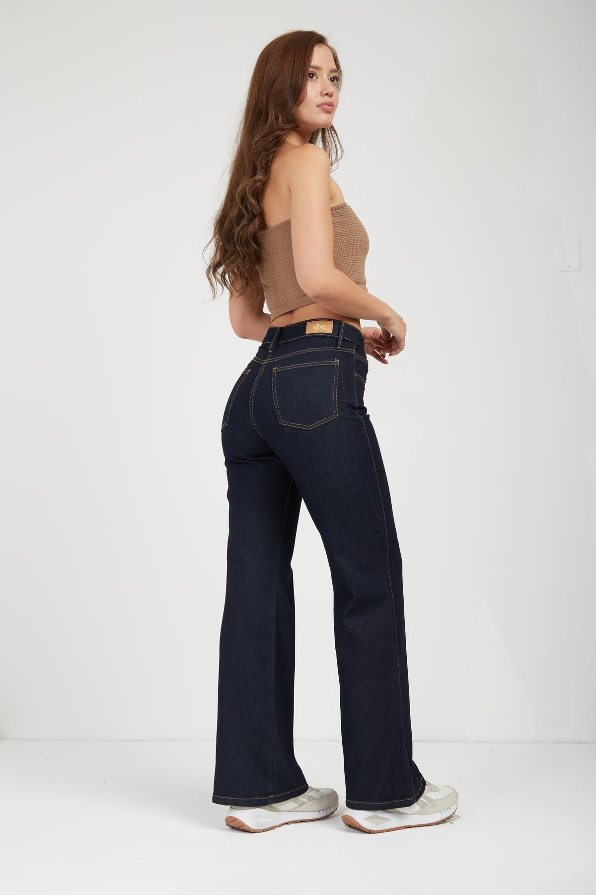 JEAN MOM FLARE TUTI LICRADO