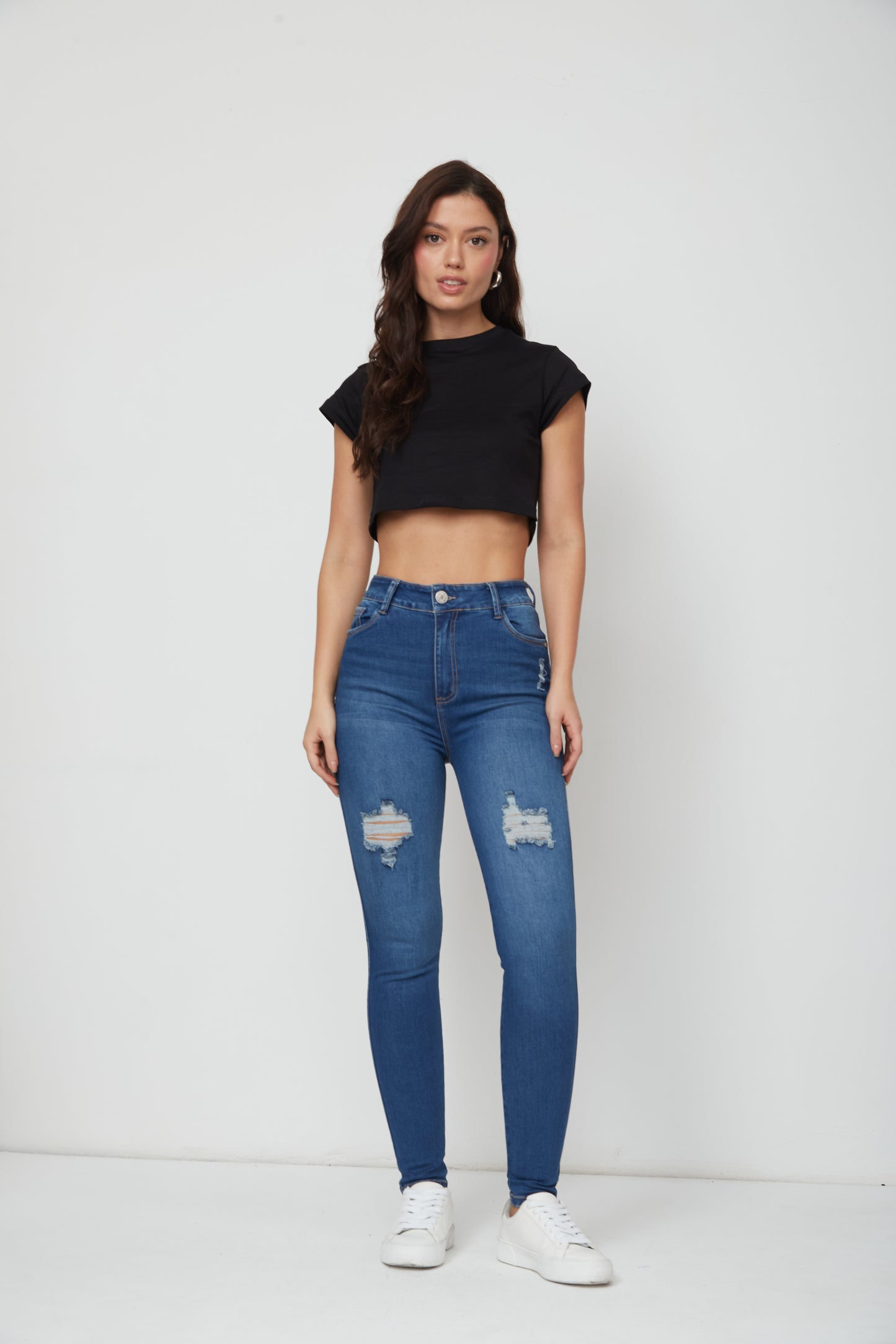 JEAN TIRO ALTO LICRADO 1 BOTON SKINNY
