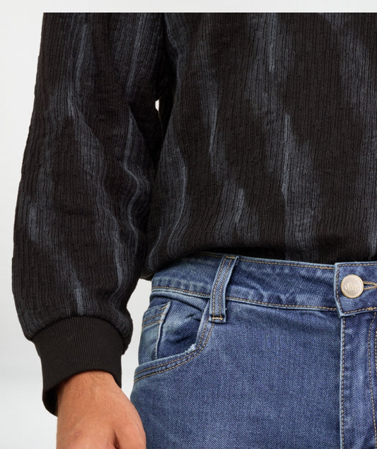 HOODIE HOMBRE LICRADO NEGRO