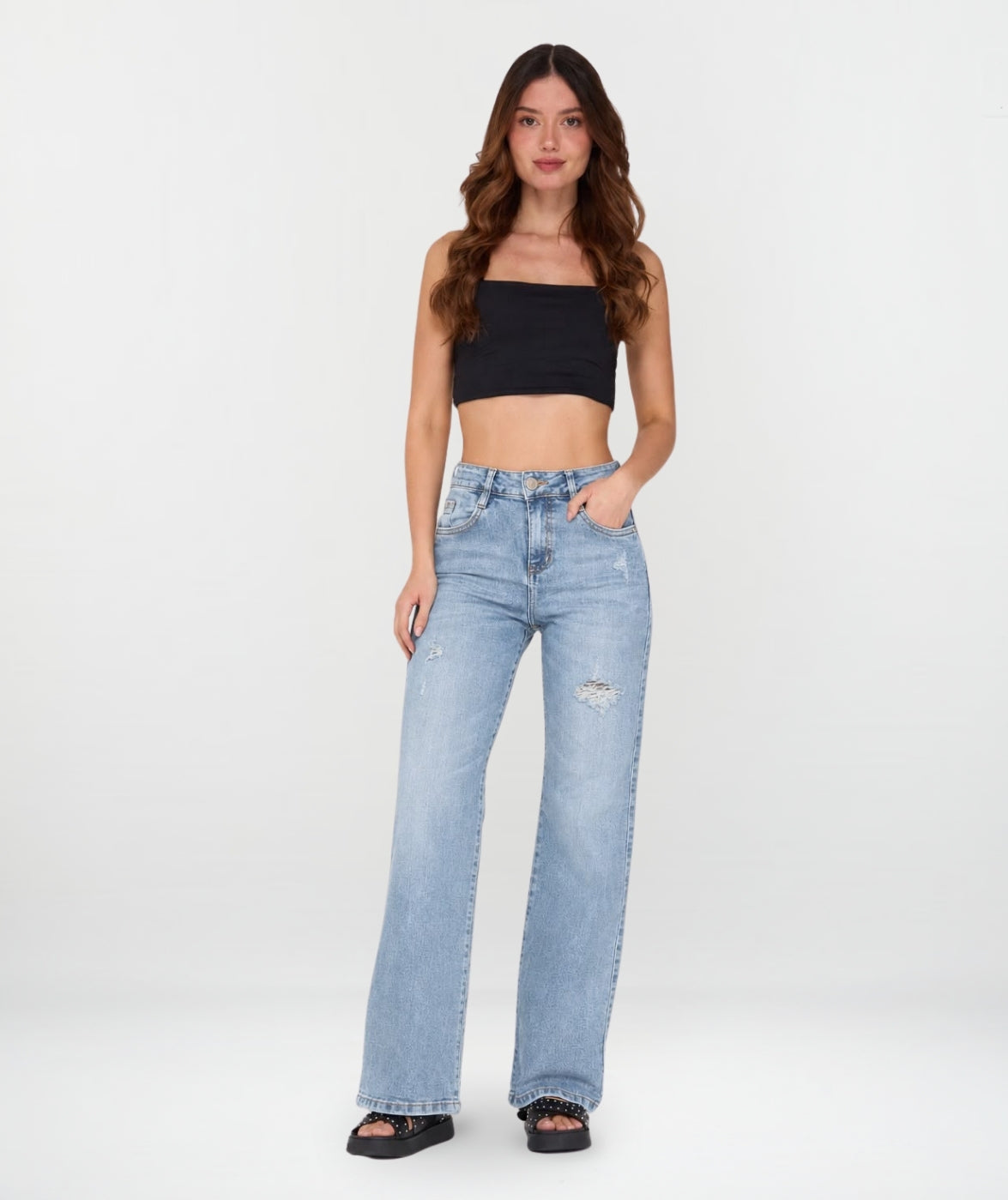 Jean Mom Flare Linyi