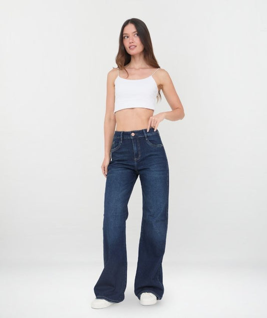 JEAN MOM FLARE LICRADO GALES
