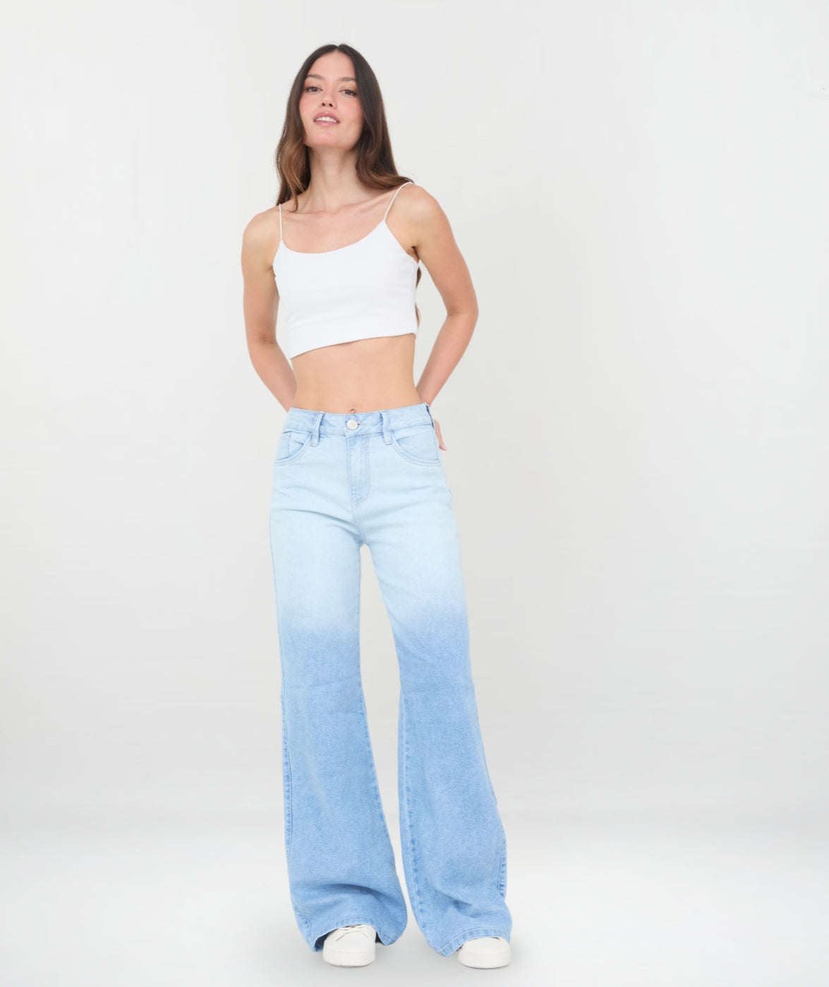 JEAN WIDE LEG LICRADO NUEZ