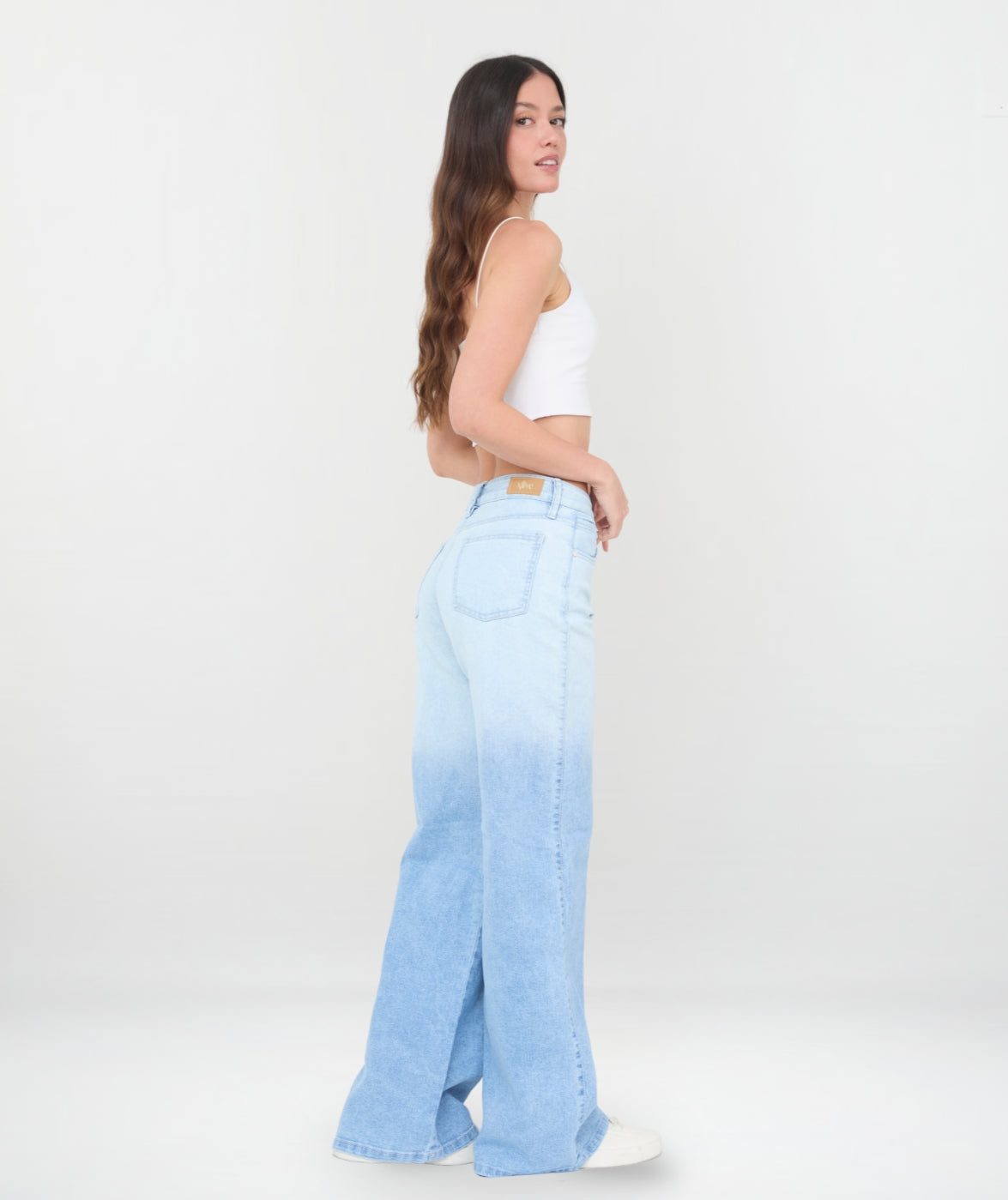 JEAN WIDE LEG LICRADO NUEZ