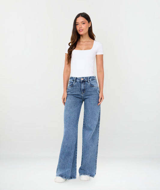 JEAN WIDE LEG LICRADO DAMA SALVARY