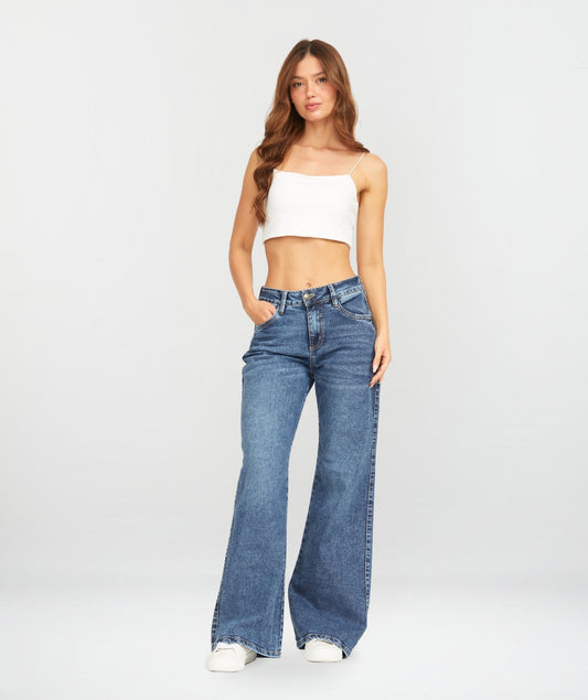 JEAN MOM FLARE LICRADO FEVER