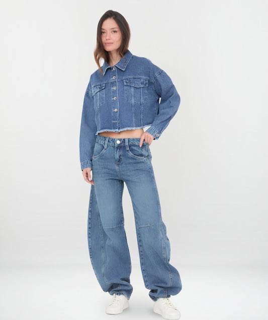 JEAN BARREL RIGIDO MINTY
