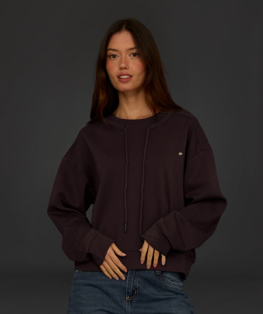 HOODIE DAMA LICRADO MORADO