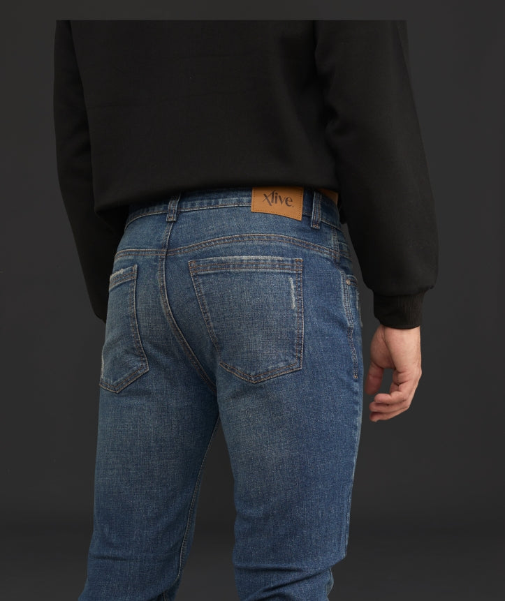 SKINNY DRIL LIAM AZUL