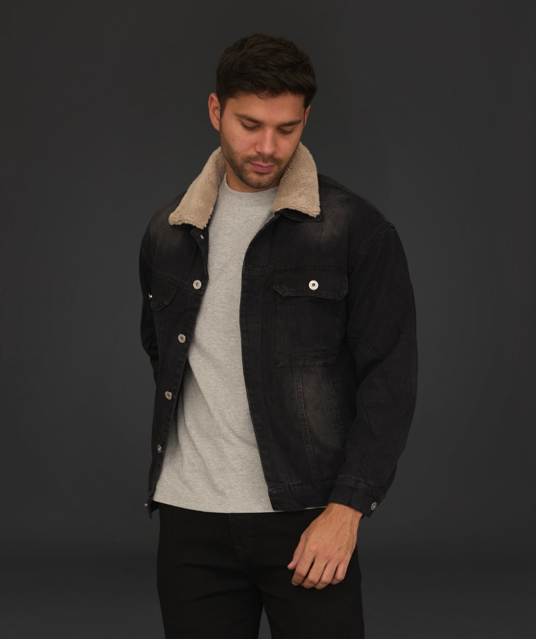 CHAQUETA ALINE DENIM NEGRO