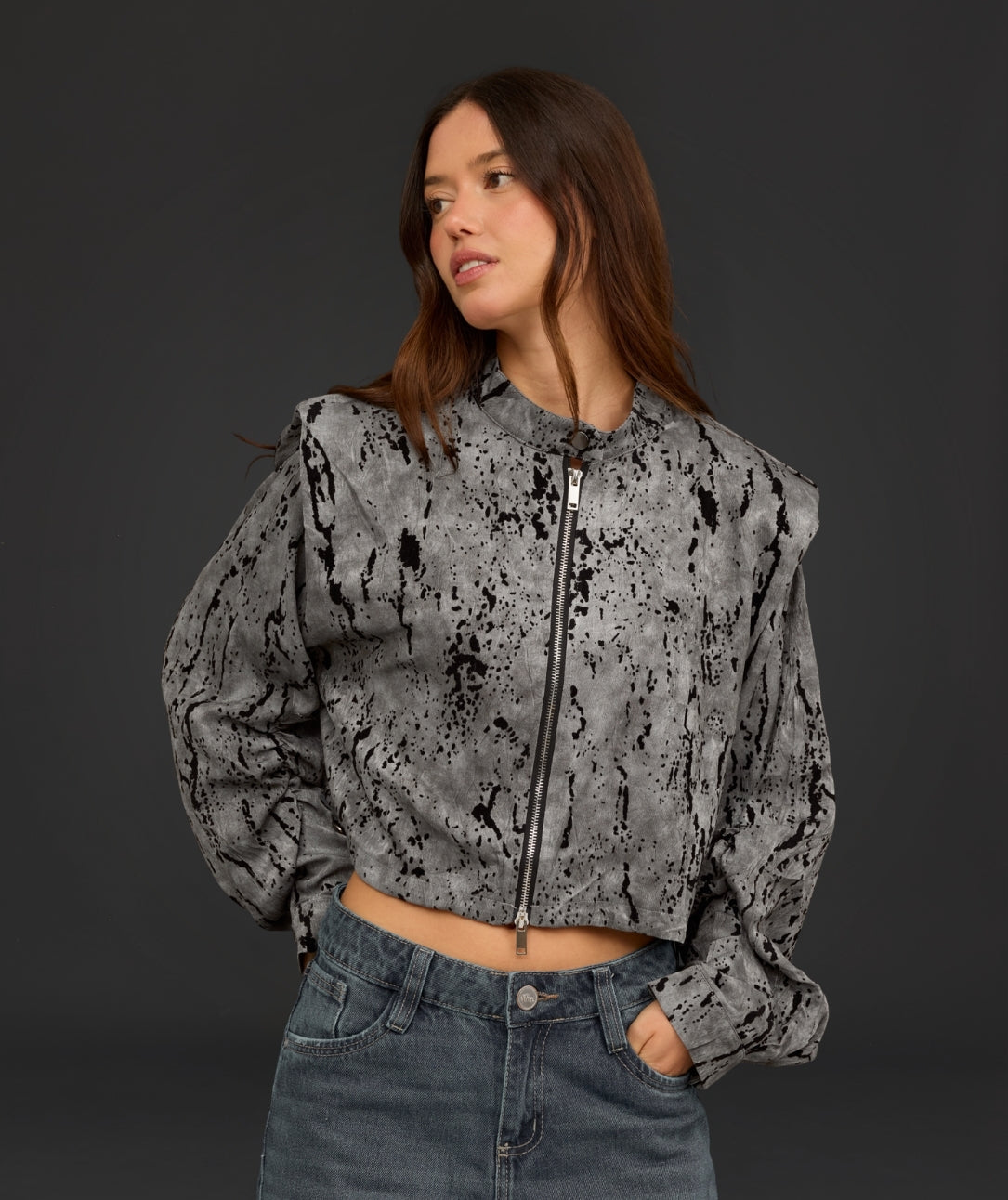 CHAQUETA DAMA GAMUZA NEGRO