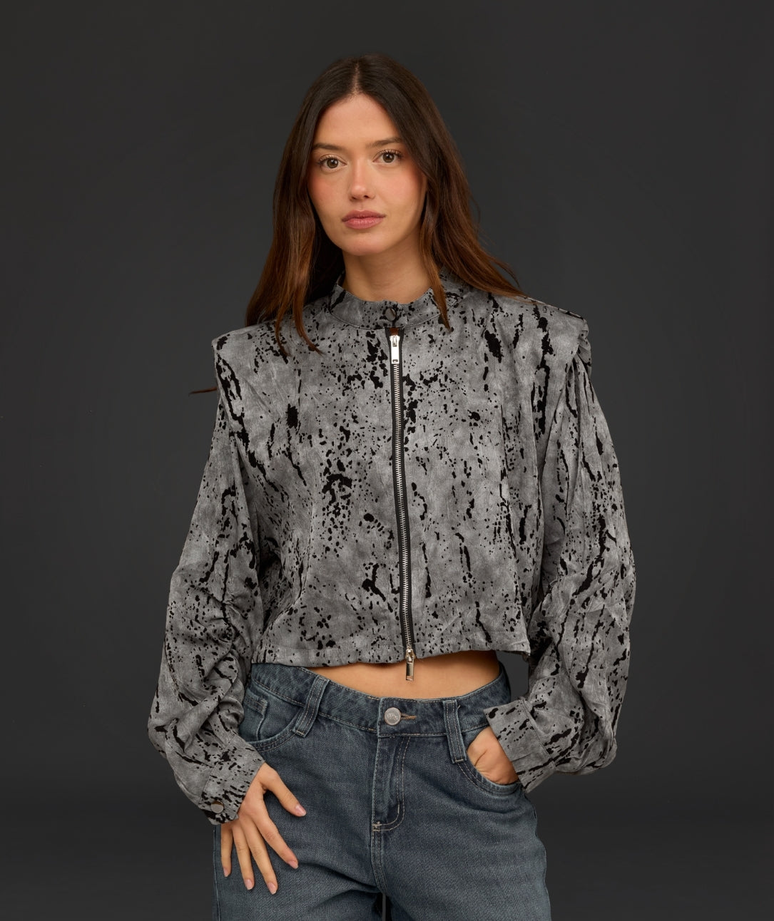 CHAQUETA DAMA GAMUZA NEGRO