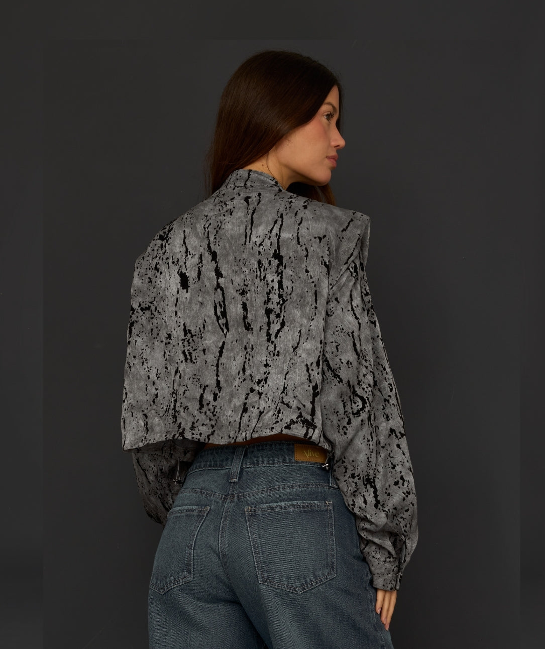 CHAQUETA DAMA GAMUZA NEGRO