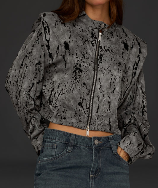 CHAQUETA DAMA GAMUZA NEGRO