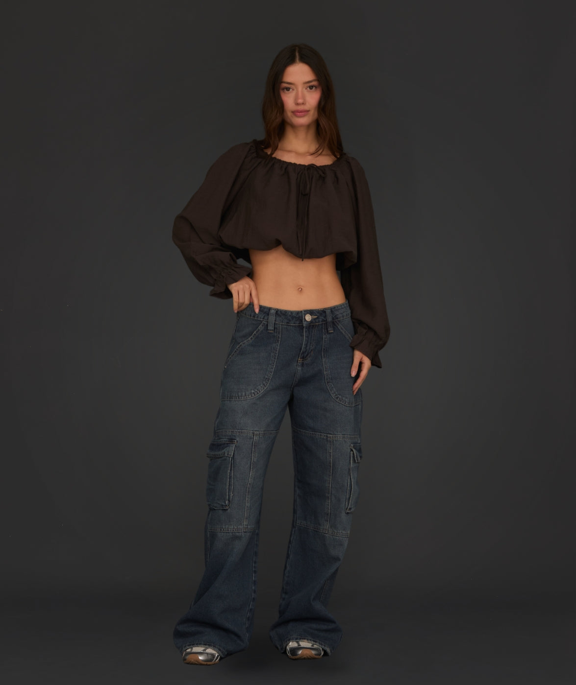 JEAN BAGGY CARGO DRUMY
