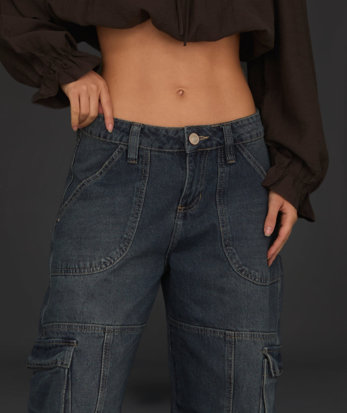JEAN BAGGY CARGO DRUMY