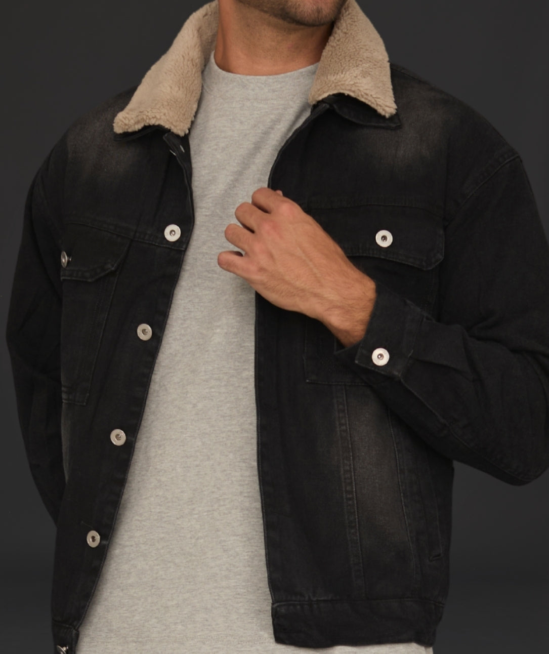 CHAQUETA ALINE DENIM NEGRO