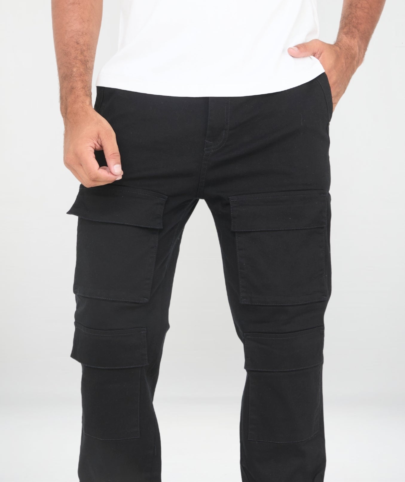 HOMBRE ELASTICO EN BOTA MAXICARGO LICRADO DRIL BOZ
