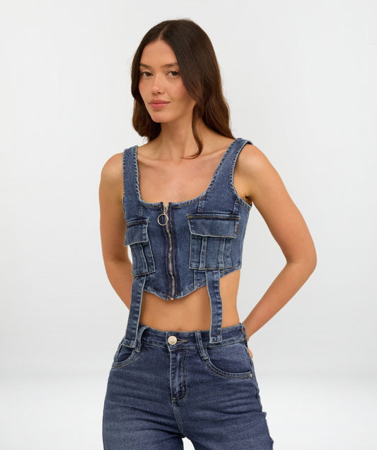 CROP TOP CARGO SOFY