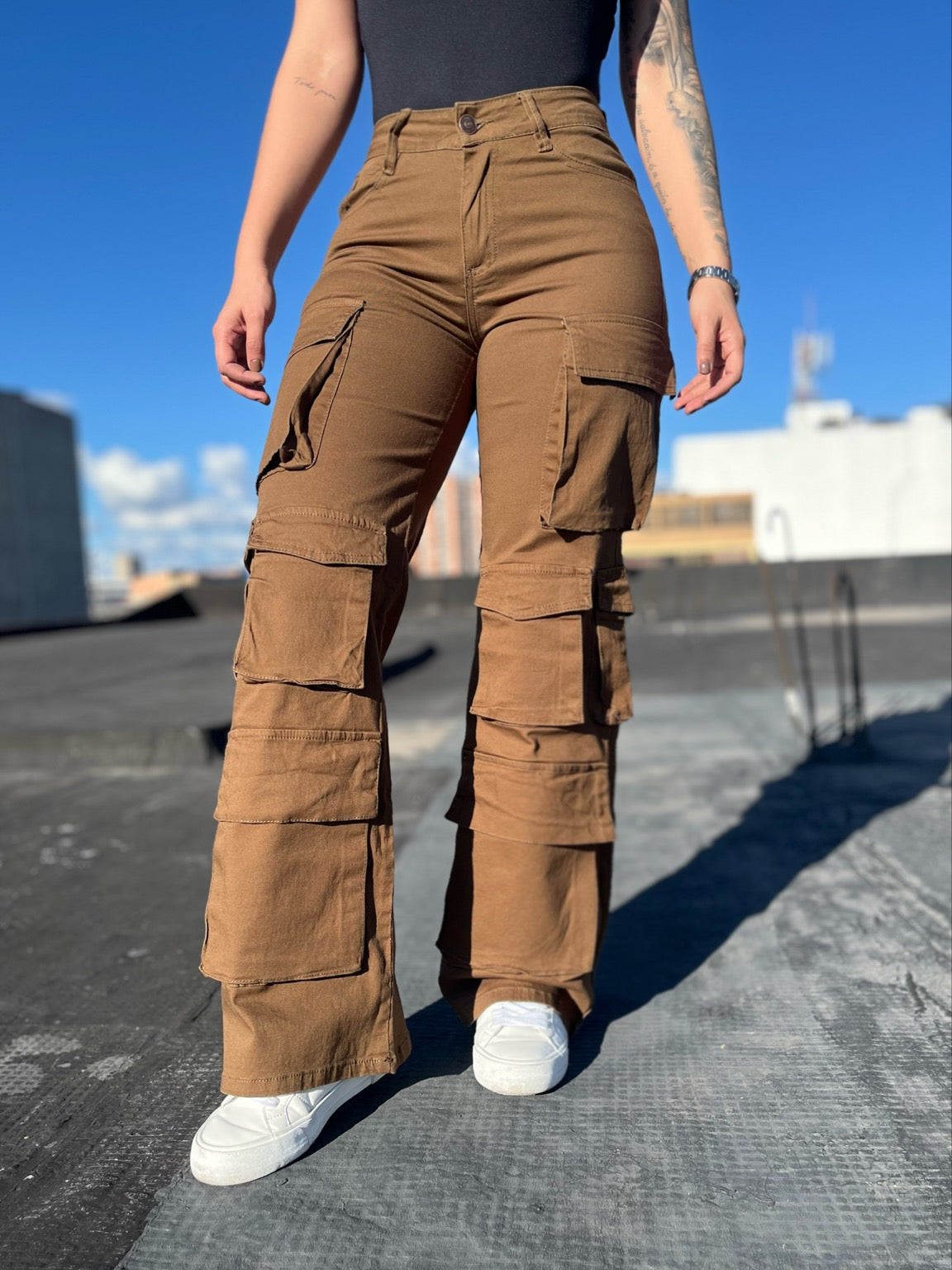 JEAB WIDE ELIT LEG MAXI CARGO LICRADO DRIL