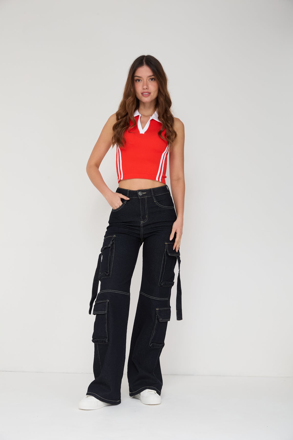 JEAN WIDE LEG CARGO LARIZA