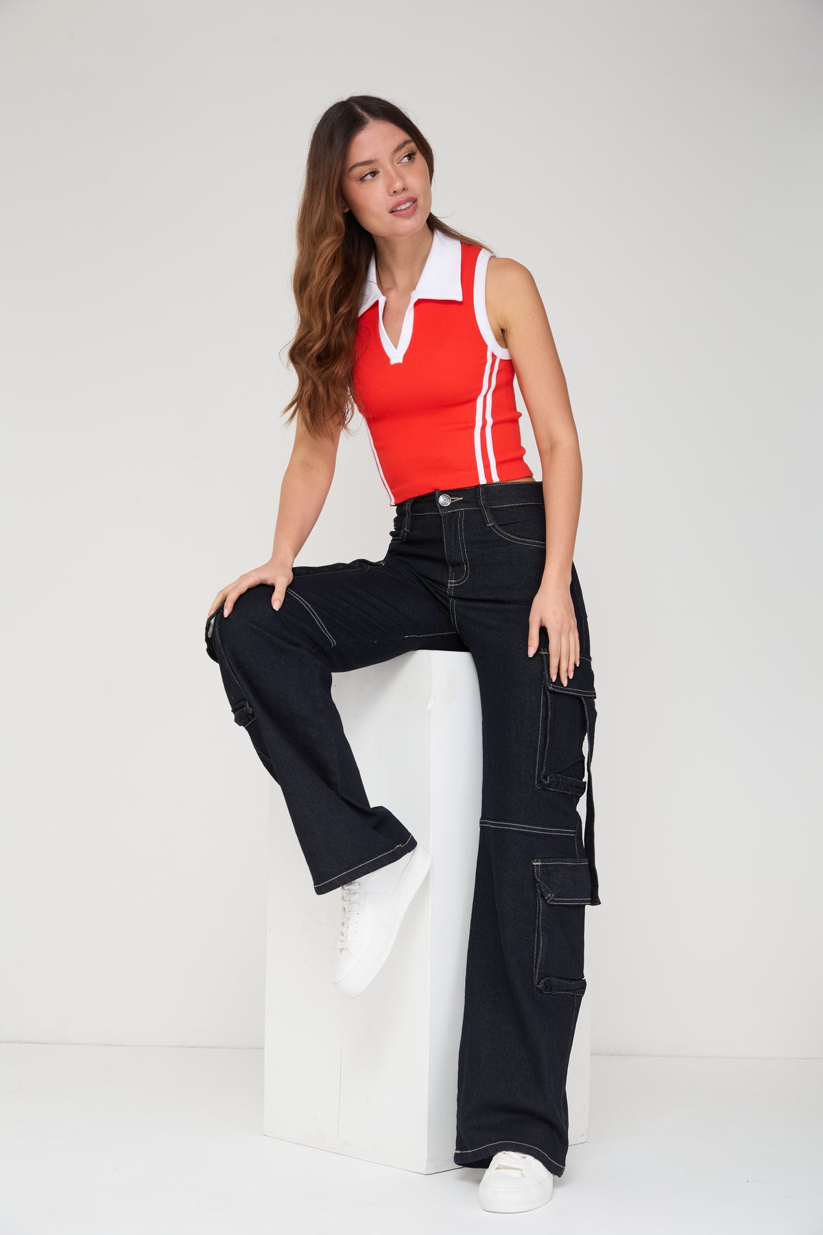JEAN WIDE LEG CARGO LARIZA