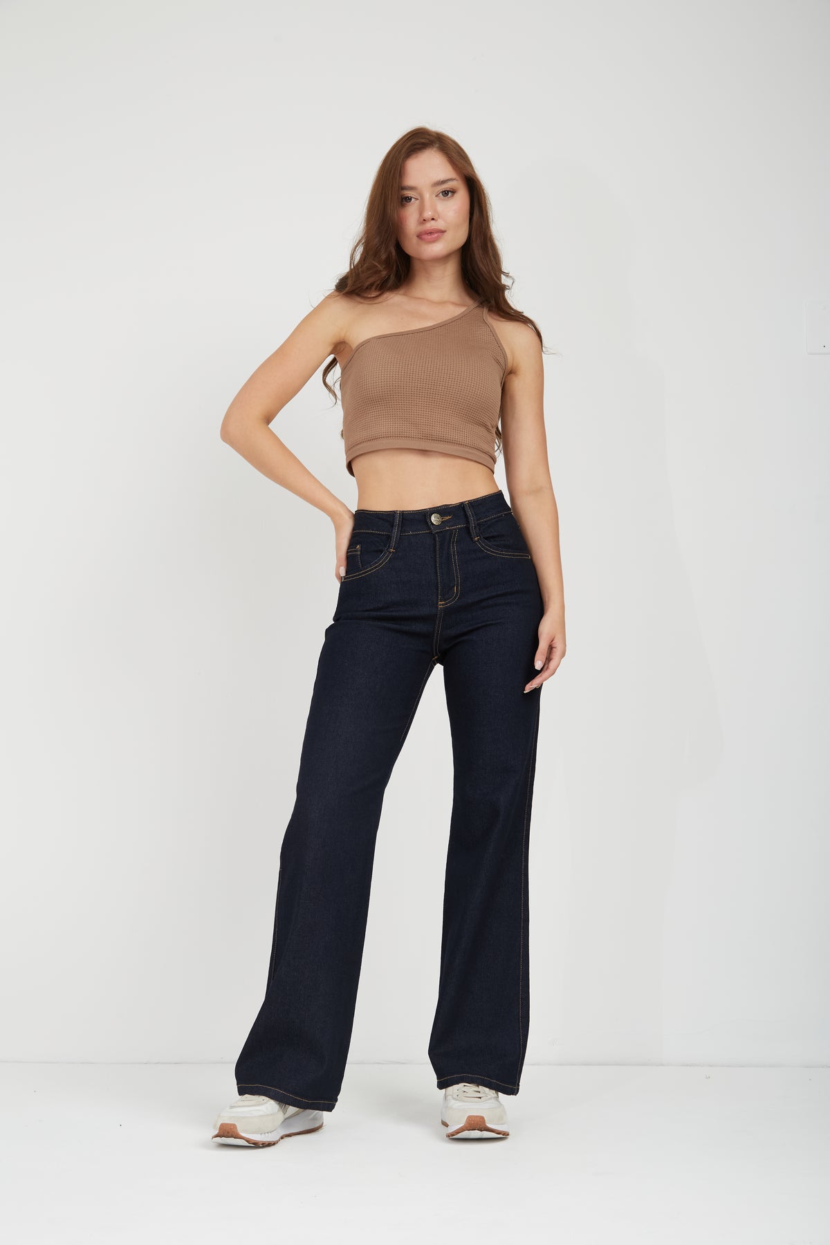 JEAN MOM FLARE TUTI LICRADO