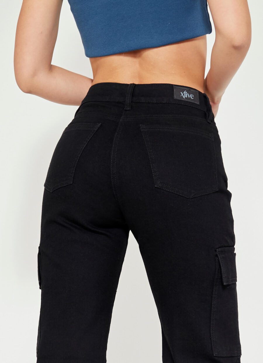 Momfit Semi Flare Cargo Negro Ref. Belo - Imagen 4