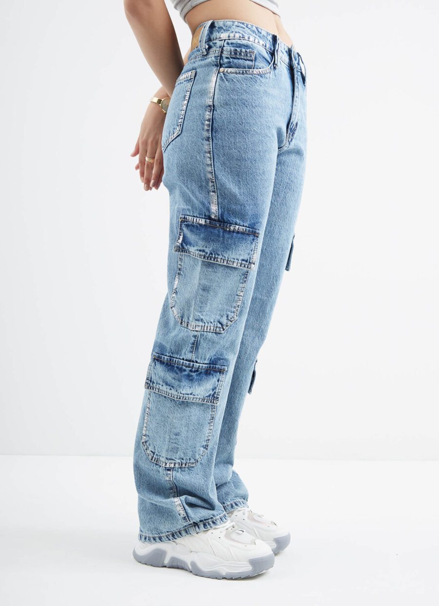 Jean Momflare Diseño Metalizado Cargo Ref. Bury - Imagen 13