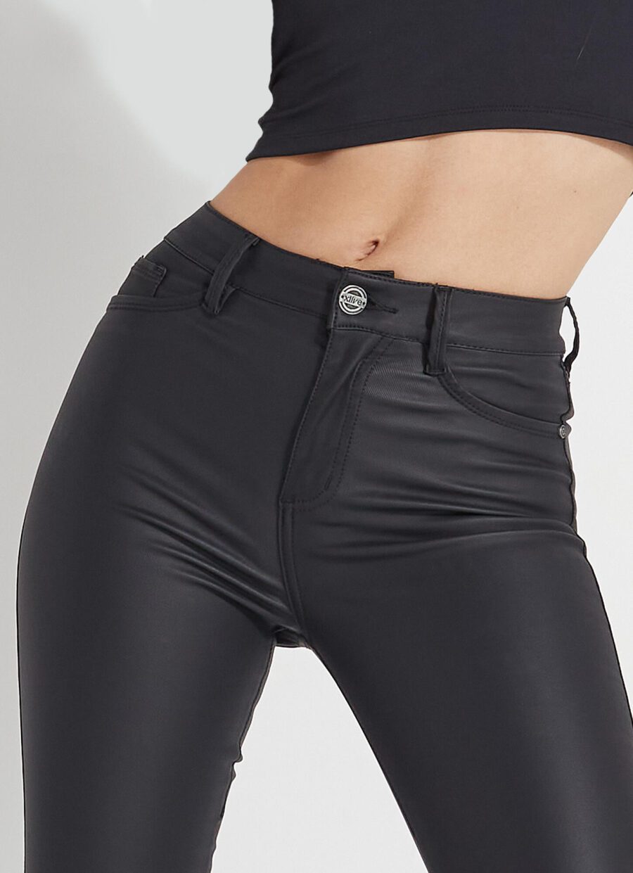 Pantalón Skinny Cuerina Negro Ref. Nyra - Imagen 5