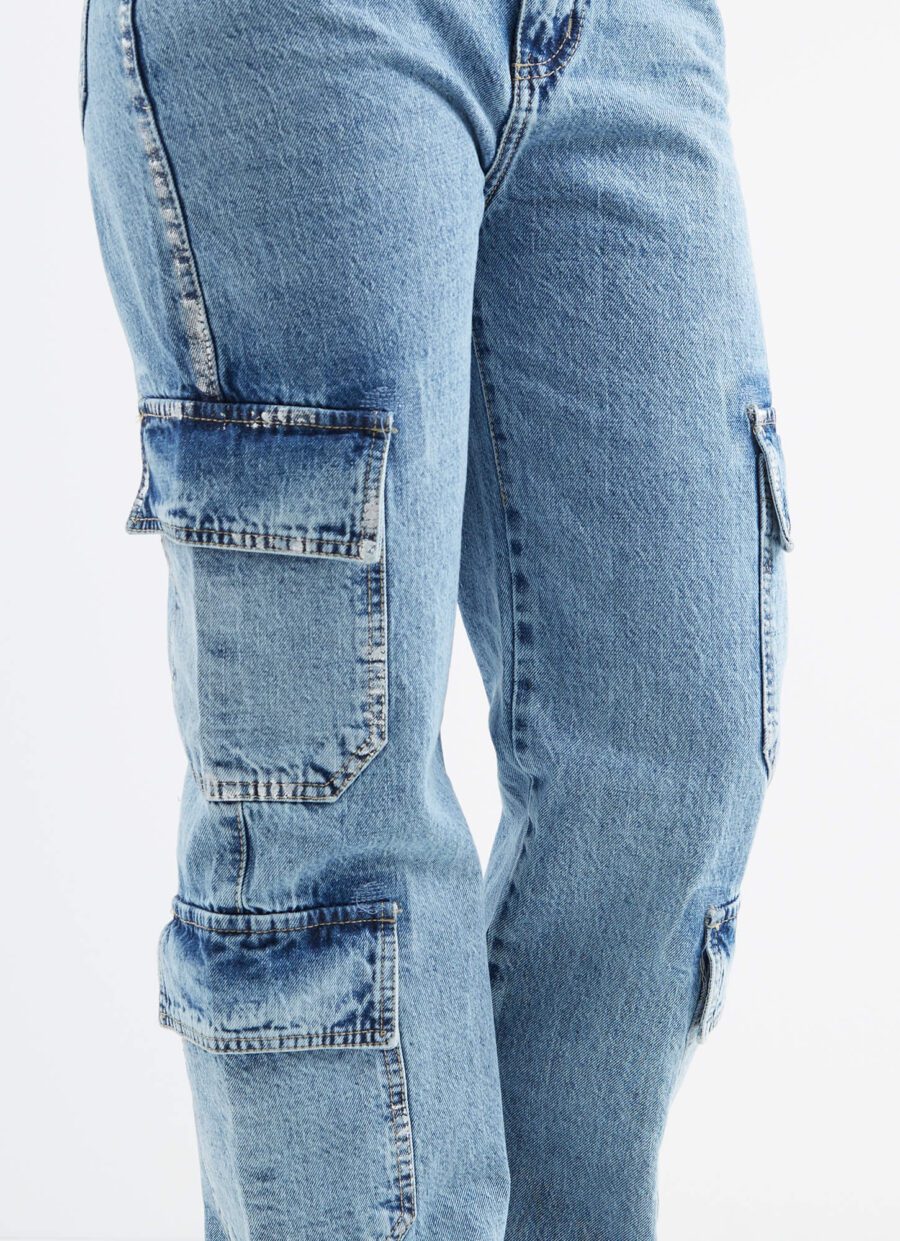 Jean Momflare Diseño Metalizado Cargo Ref. Bury - Imagen 8