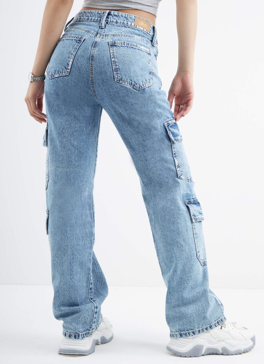 Jean Momflare Diseño Metalizado Cargo Ref. Bury - Imagen 2