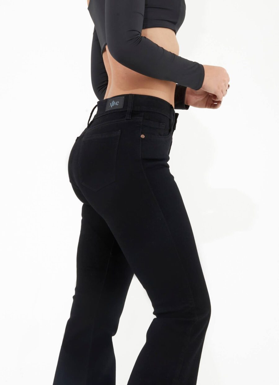 Jean Semi Flare Negro Ref. Mako - Imagen 2