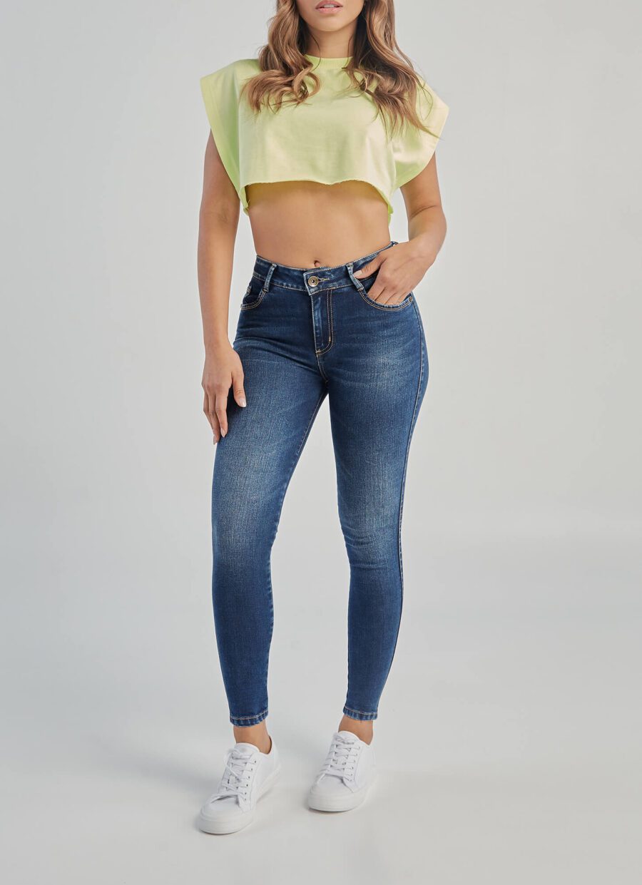 Jeans Skinny Tiro Medio Ref. BURGO