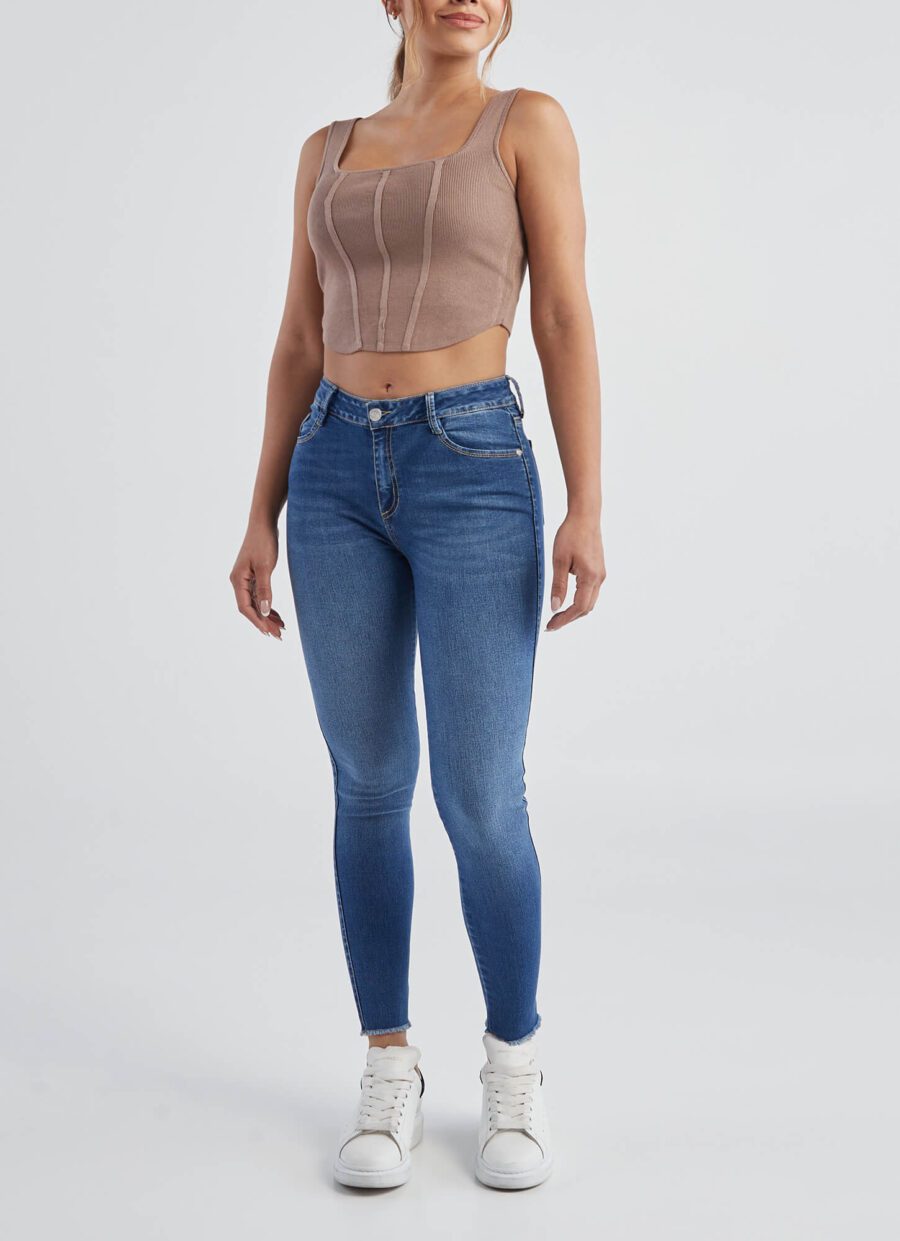 Jeans Skinny Tiro Medio Ref. Palmi