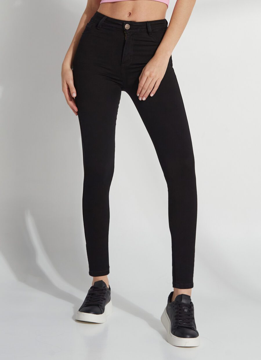 Jean Skinny Negro Tiro Semi Alto Licrado Ref. Megan - Imagen 3