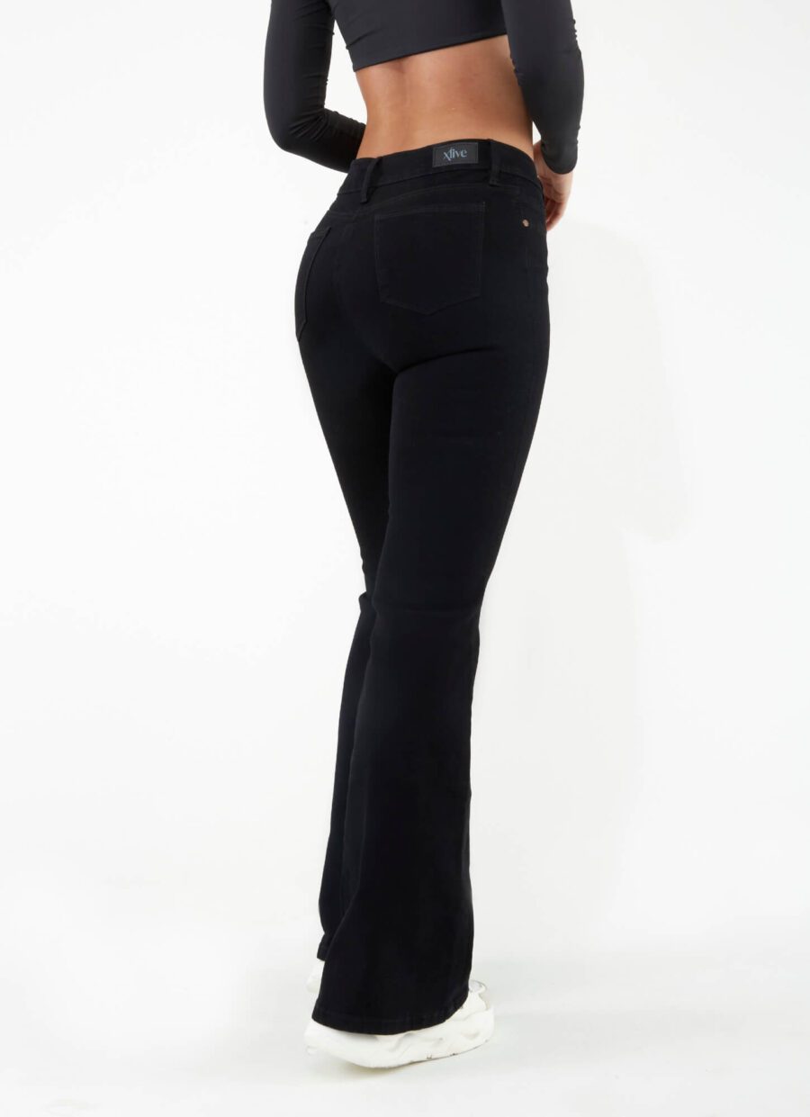 Jean Semi Flare Negro Ref. Mako - Imagen 3