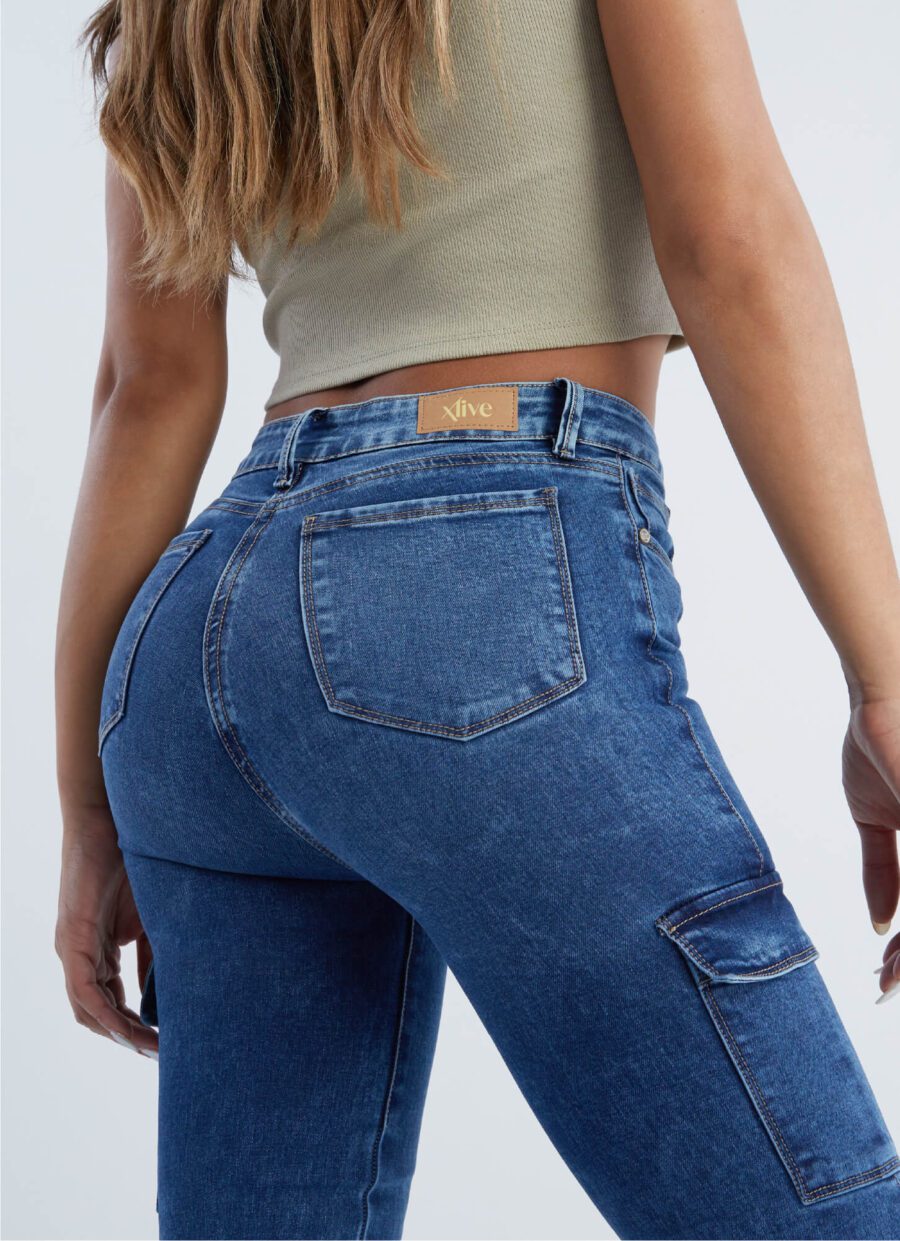 Jean Semi Flare Cargo Licrado Ref. Blum - Imagen 5
