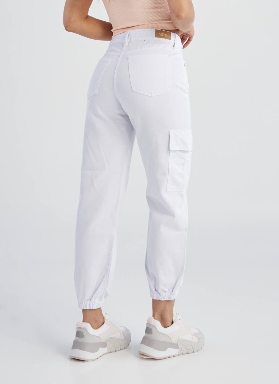 Jean Momfit Blanco Cargo Ref. Narny Blc - Imagen 6
