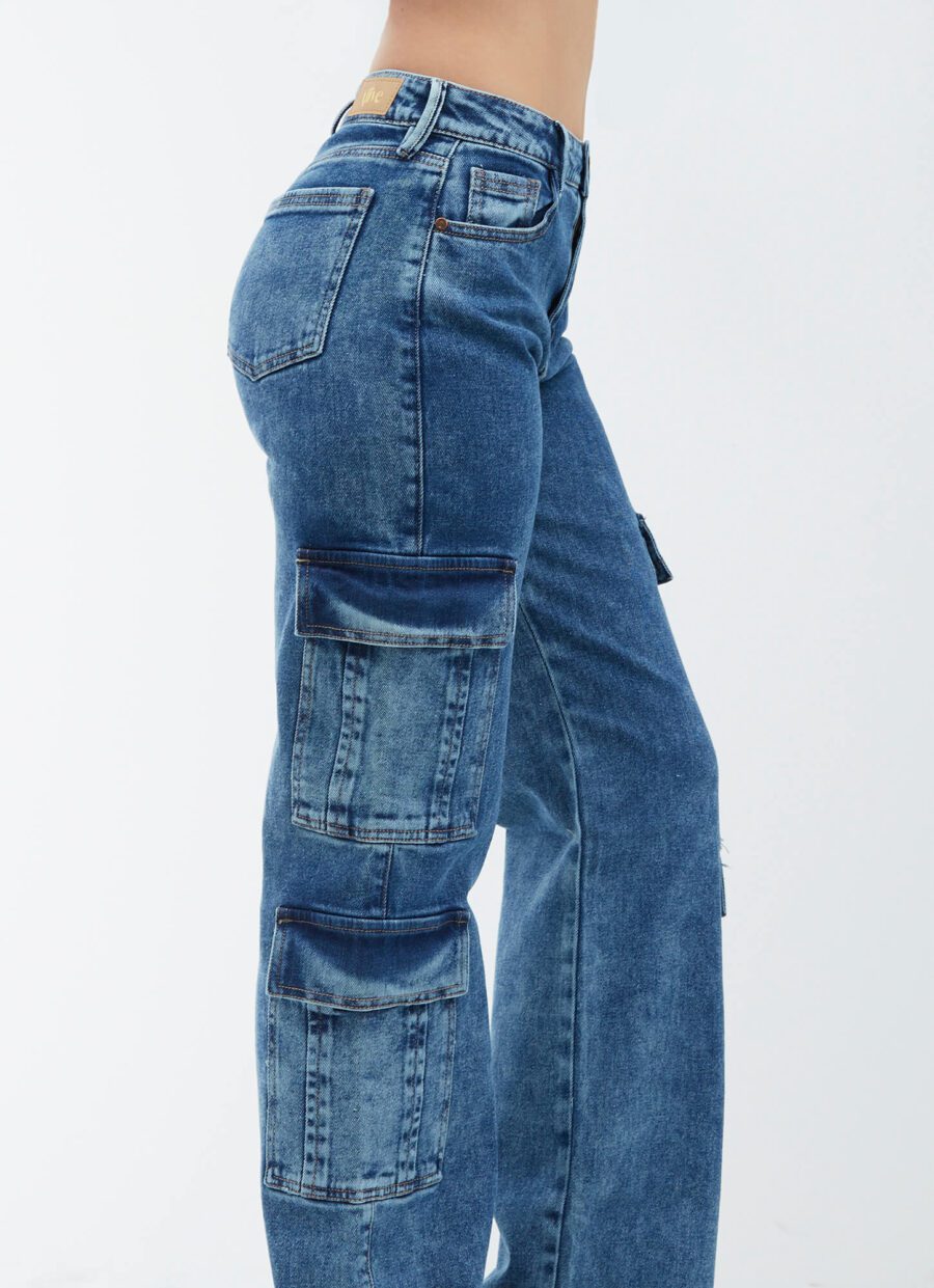 Jean Momfit Bota Recta Cargo Ref. QUEEN - Imagen 5