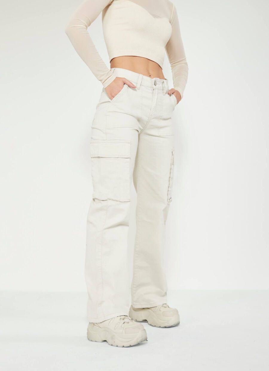 Momfit Bota Recta Cargo Dril Ref. Mayre