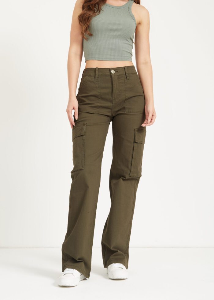 Pantalón Bota Recta Verde Osc Ref. Mia
