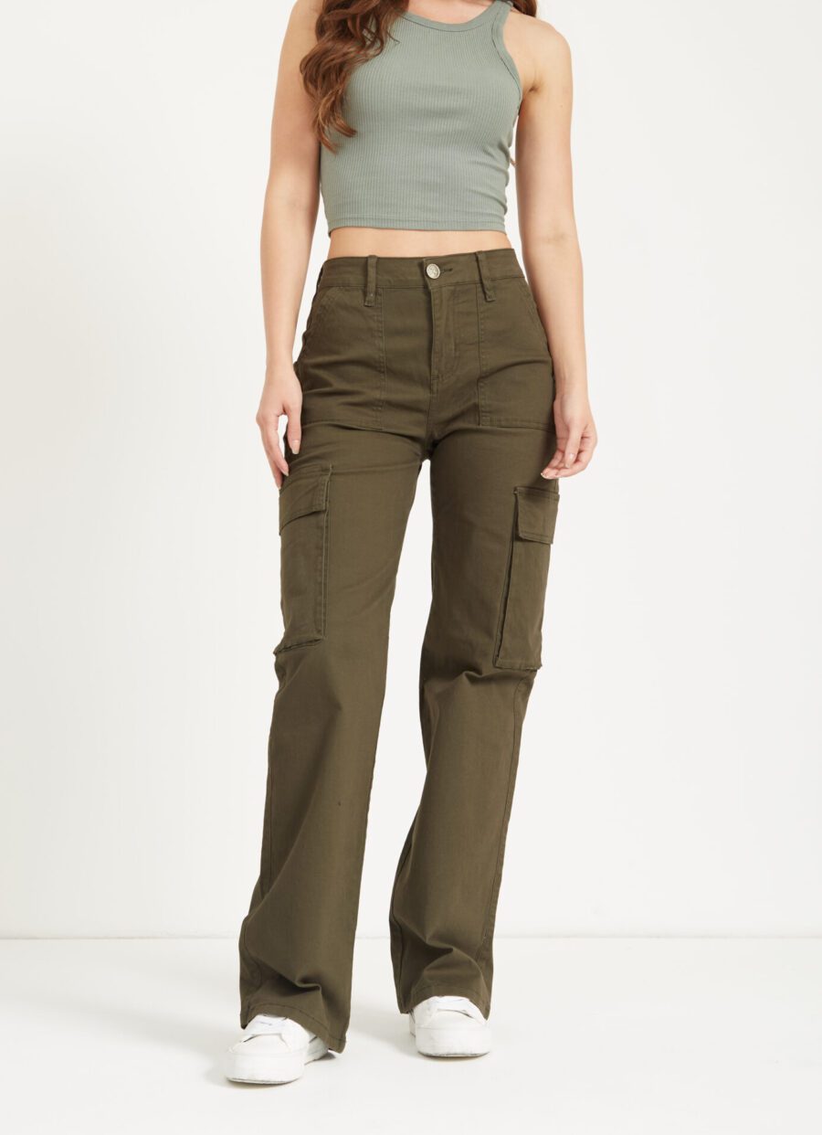 Pantalón Bota Recta Verde Osc Ref. Mia