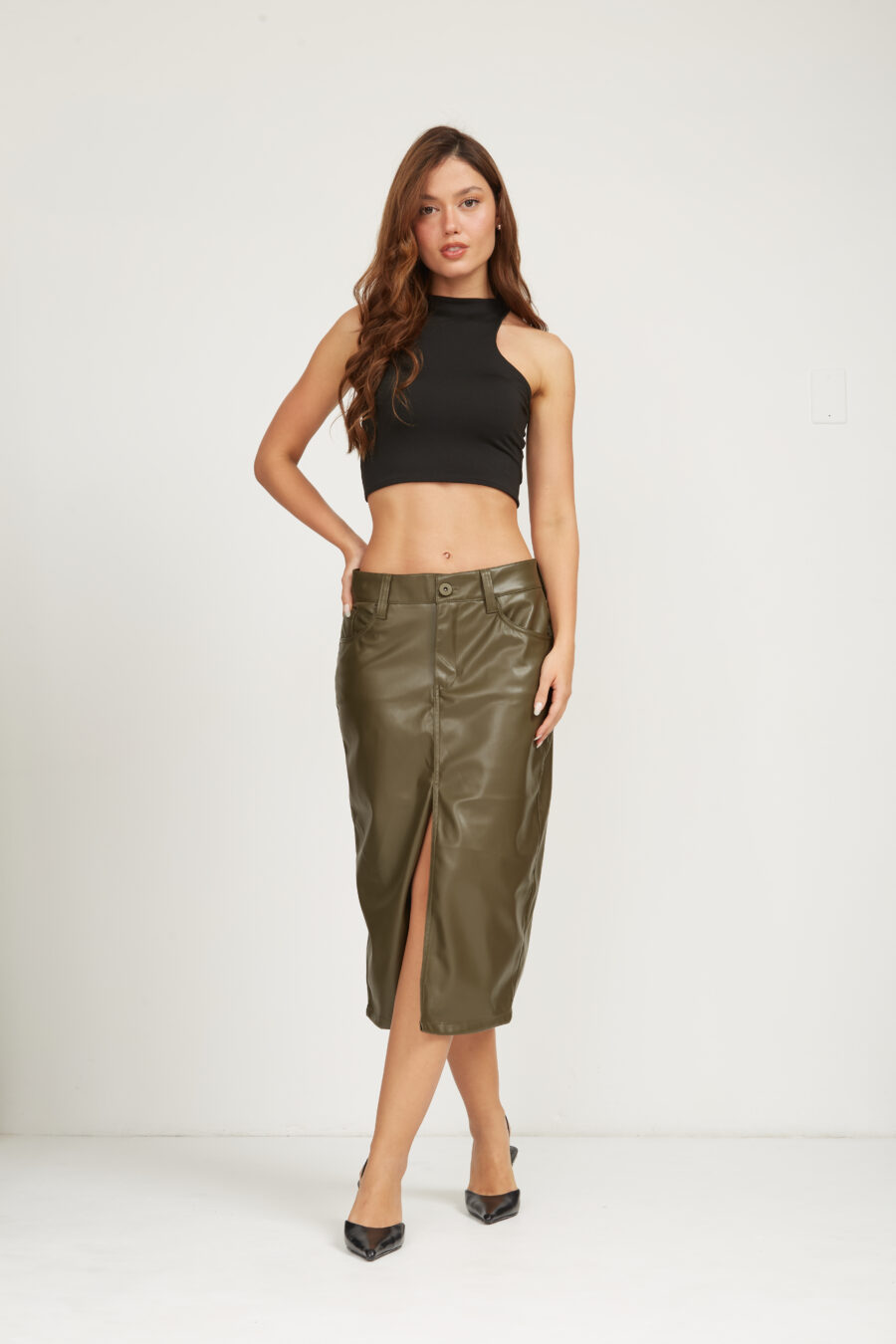 Falda larga RIOT VERDE