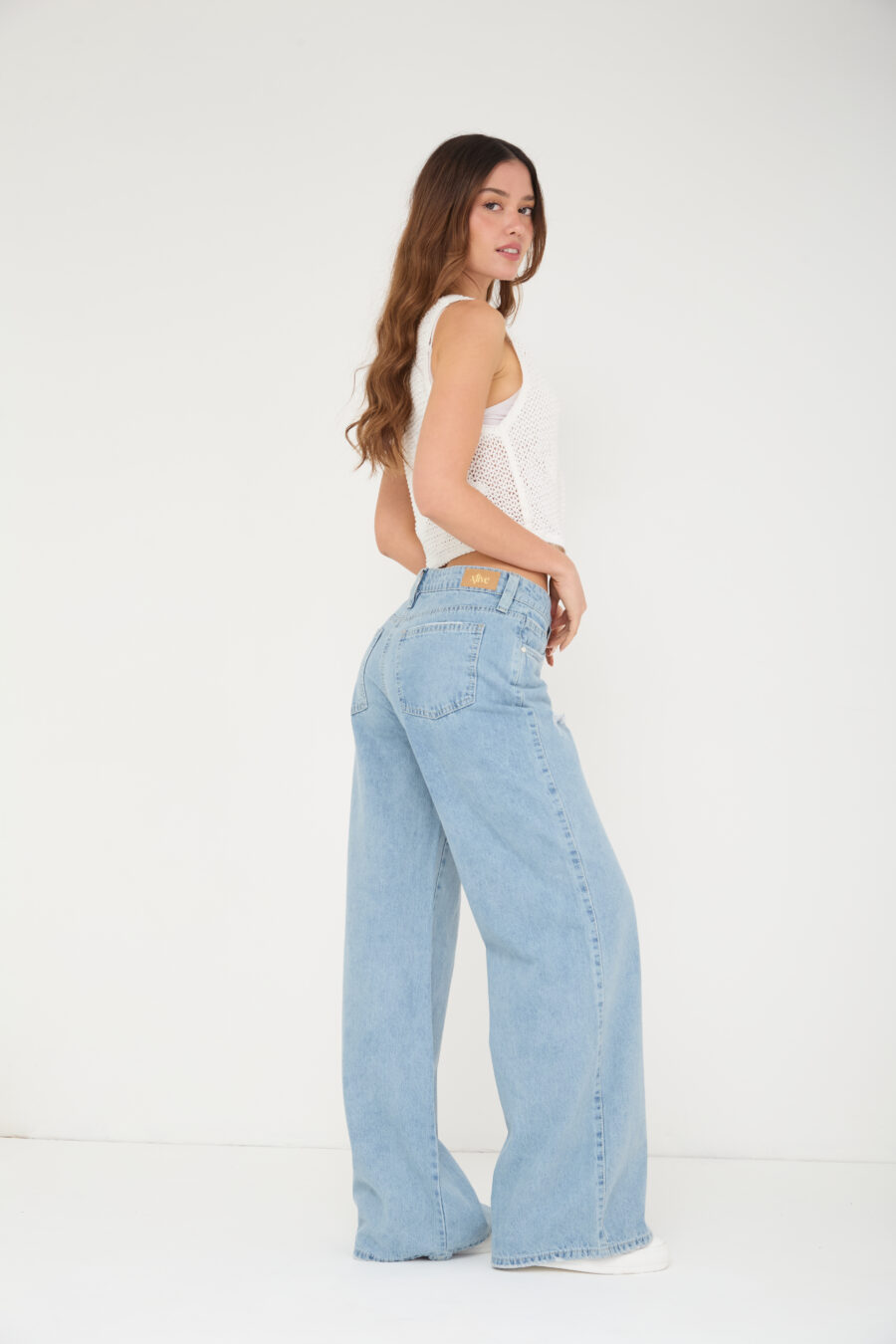 Pantalon WIDE LEG RIGIDO HABIL - Imagen 2