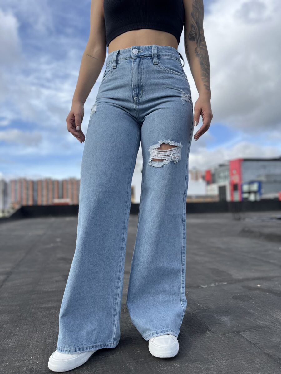 Pantalon WIDE LEG RIGIDO HABIL