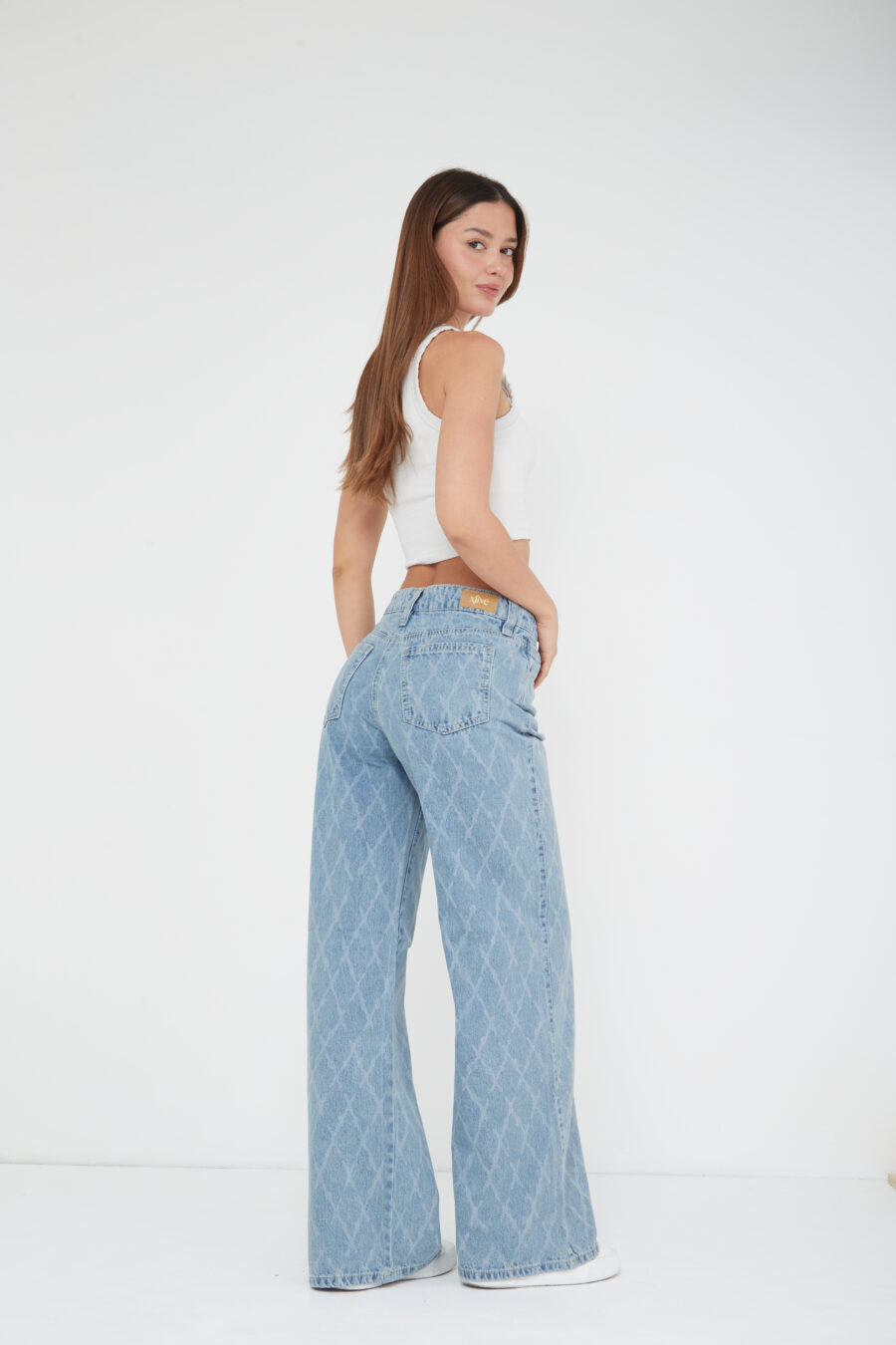 Pantalon WIDE LEG RIGIDO TEMIDA - Imagen 2